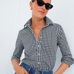 Tuckernuck Rochelle Behrens Black Gingham Long Sleeve Icon Shirt